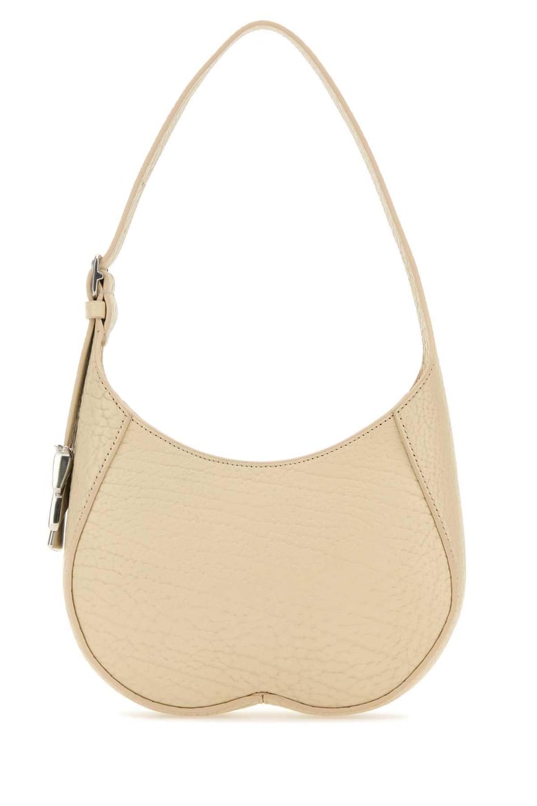sand leather small chess shoulder bag by Selfnex