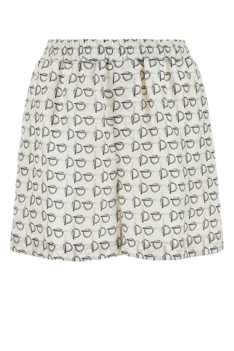 printed silk shorts by Selfnex