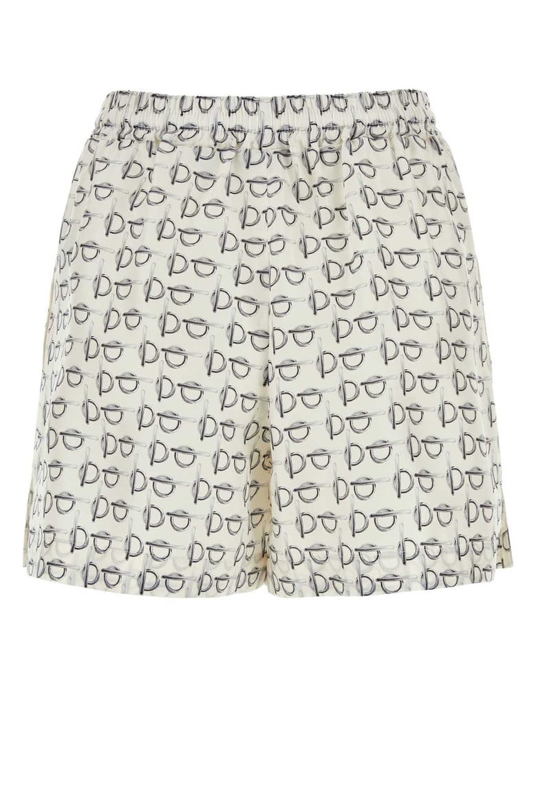 printed silk shorts by Selfnex