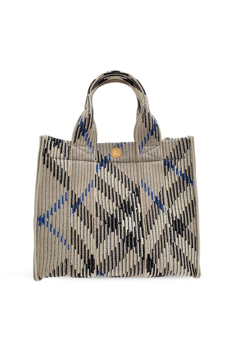 embroidered fabric check mini handbag by Selfnex