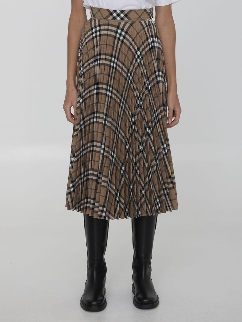 embroidered polyester blend skirt by Selfnex