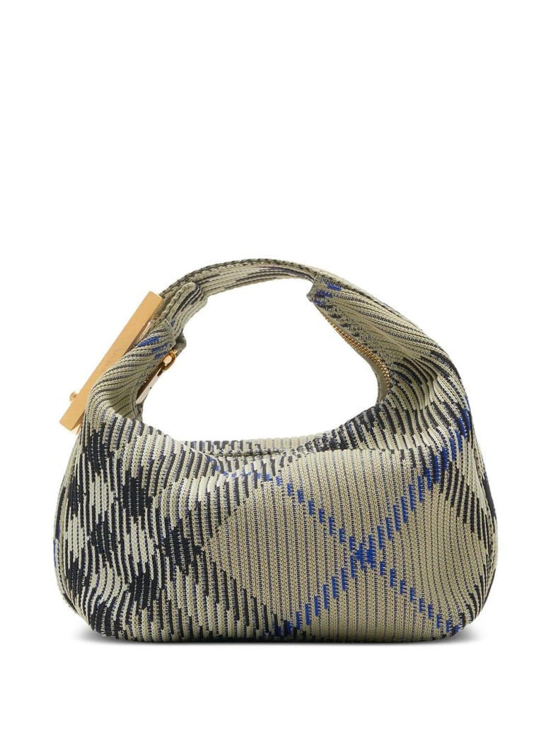 embroidered nylon mini peg handbag by Selfnex