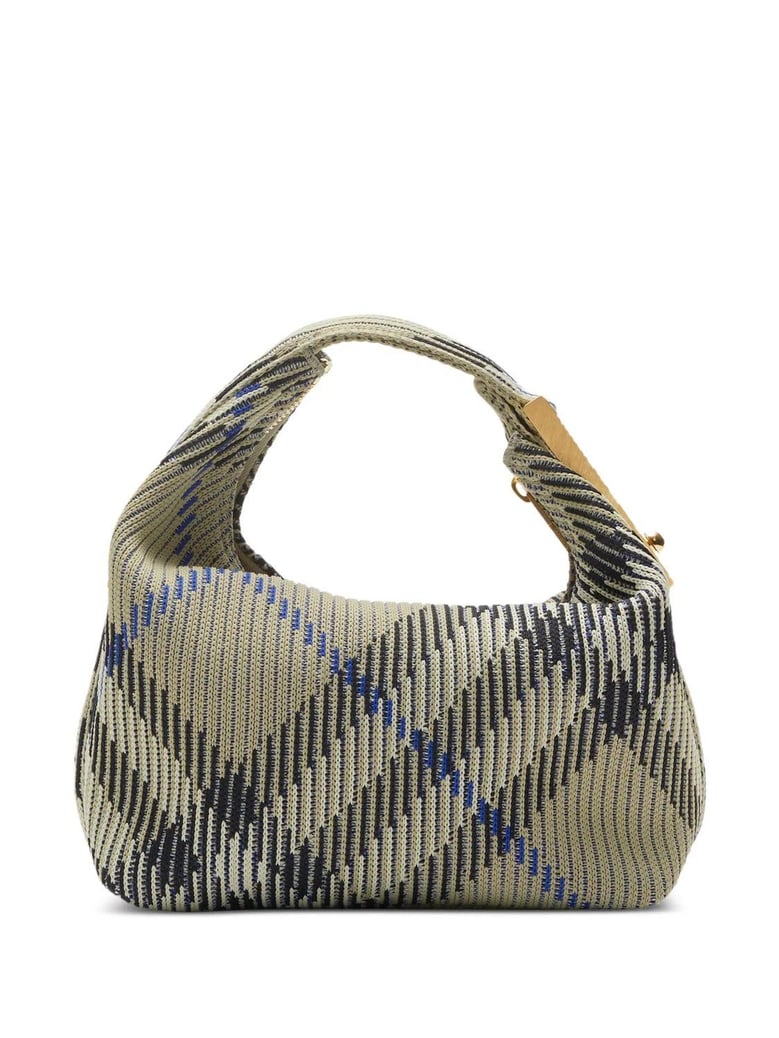 embroidered nylon mini peg handbag by Selfnex