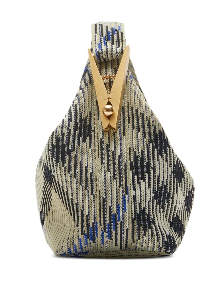 embroidered nylon mini peg handbag by Selfnex