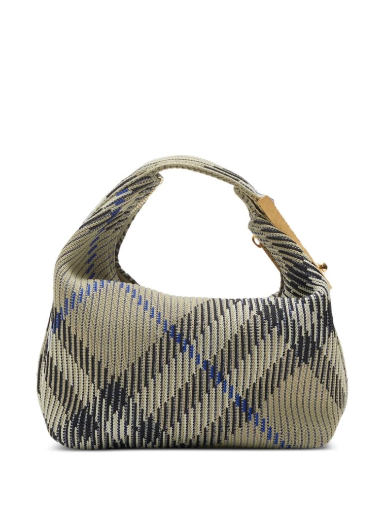 embroidered nylon mini peg handbag by Selfnex