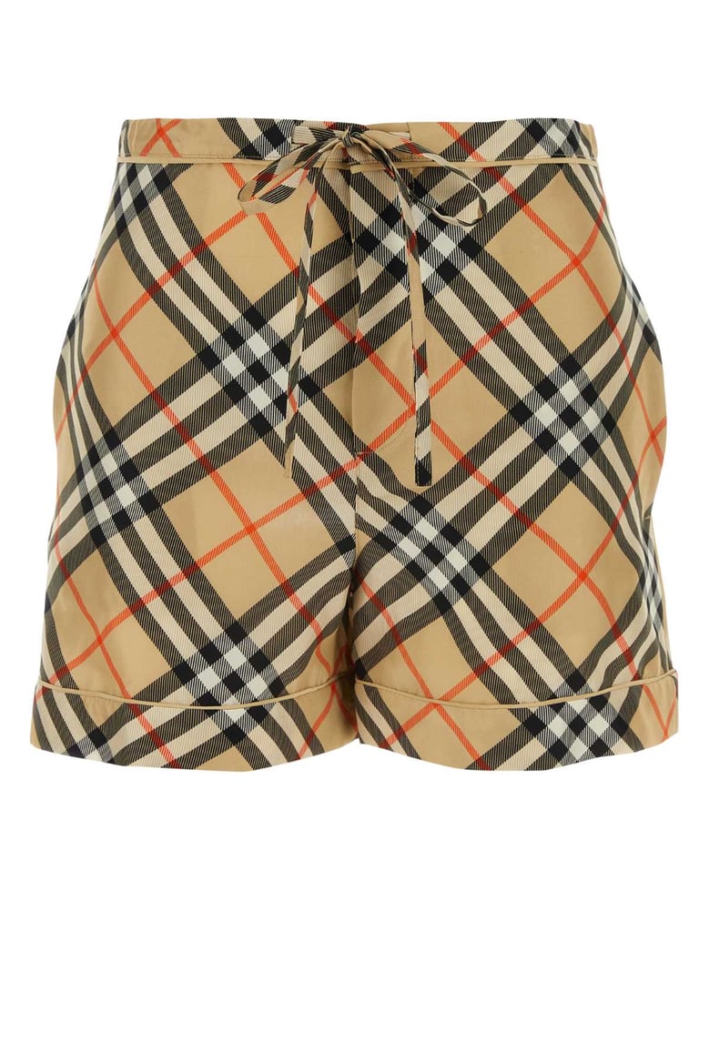 printed silk shorts by Selfnex