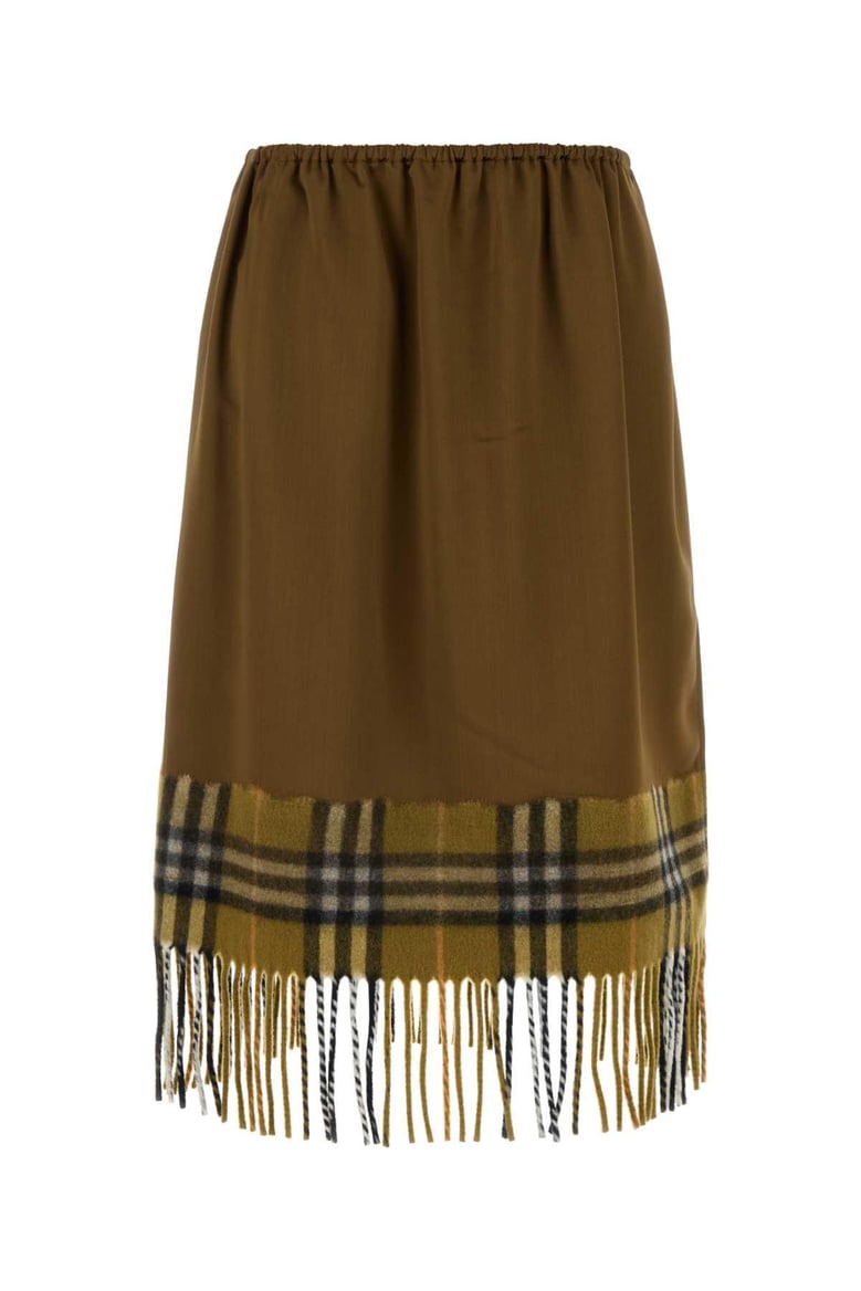 biscuit satin skirt by Selfnex