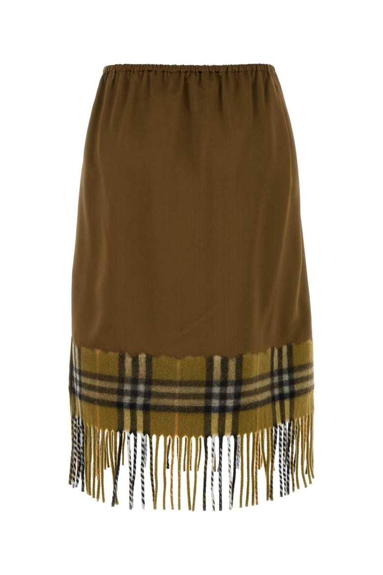 biscuit satin skirt by Selfnex