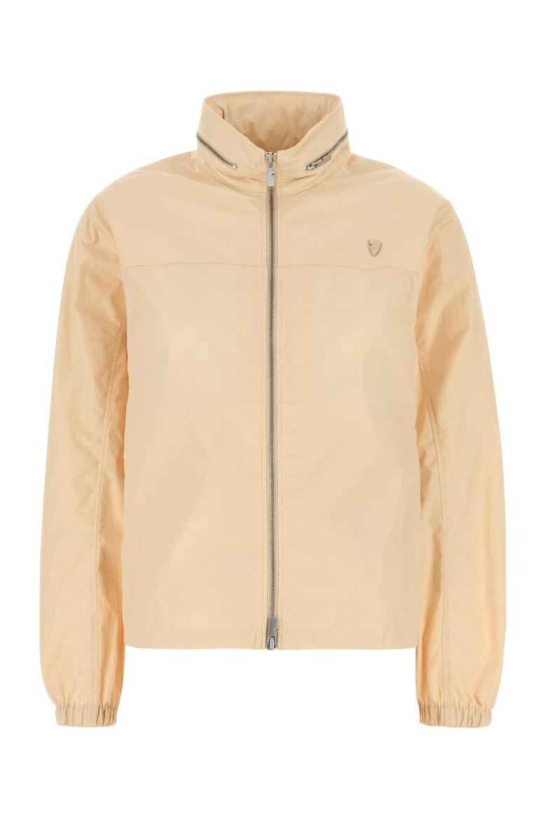 skin pink nylon blend windbreaker by Selfnex