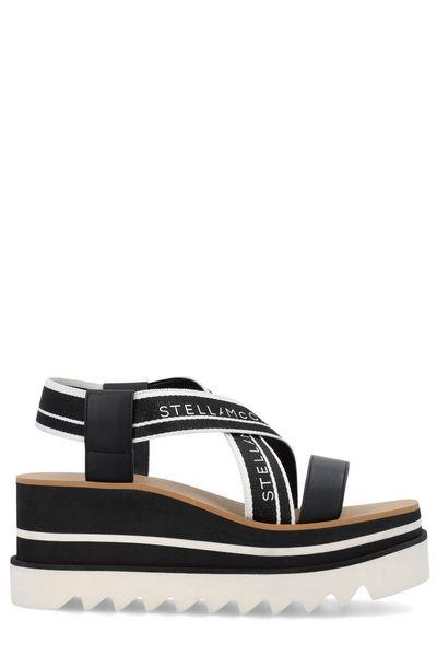 two-tone fabric sneak elyse sandals by Selfnex