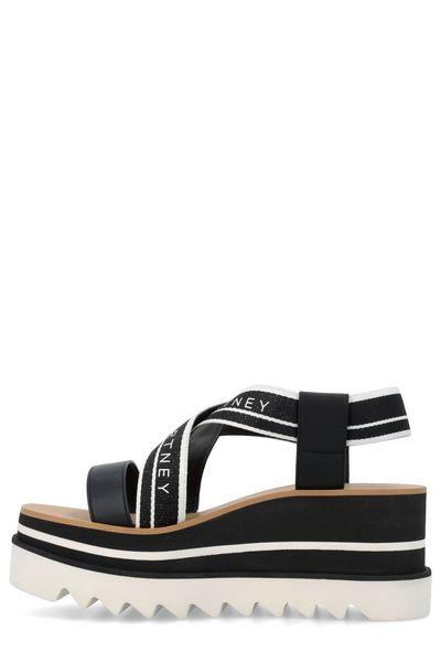 two-tone fabric sneak elyse sandals by Selfnex