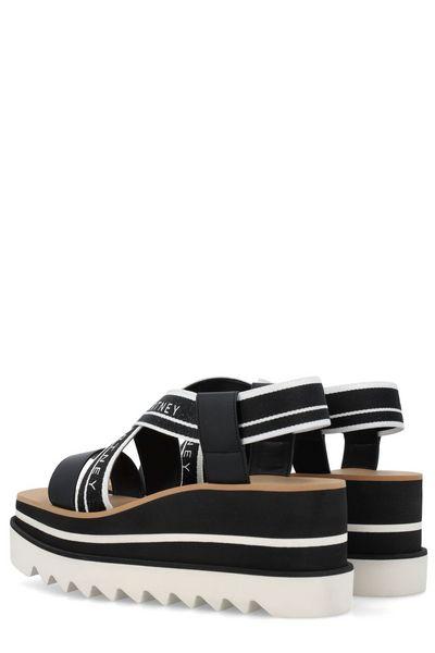 two-tone fabric sneak elyse sandals by Selfnex