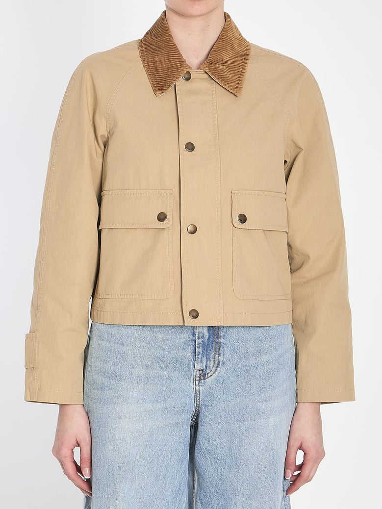 beige cotton jacket by Selfnex