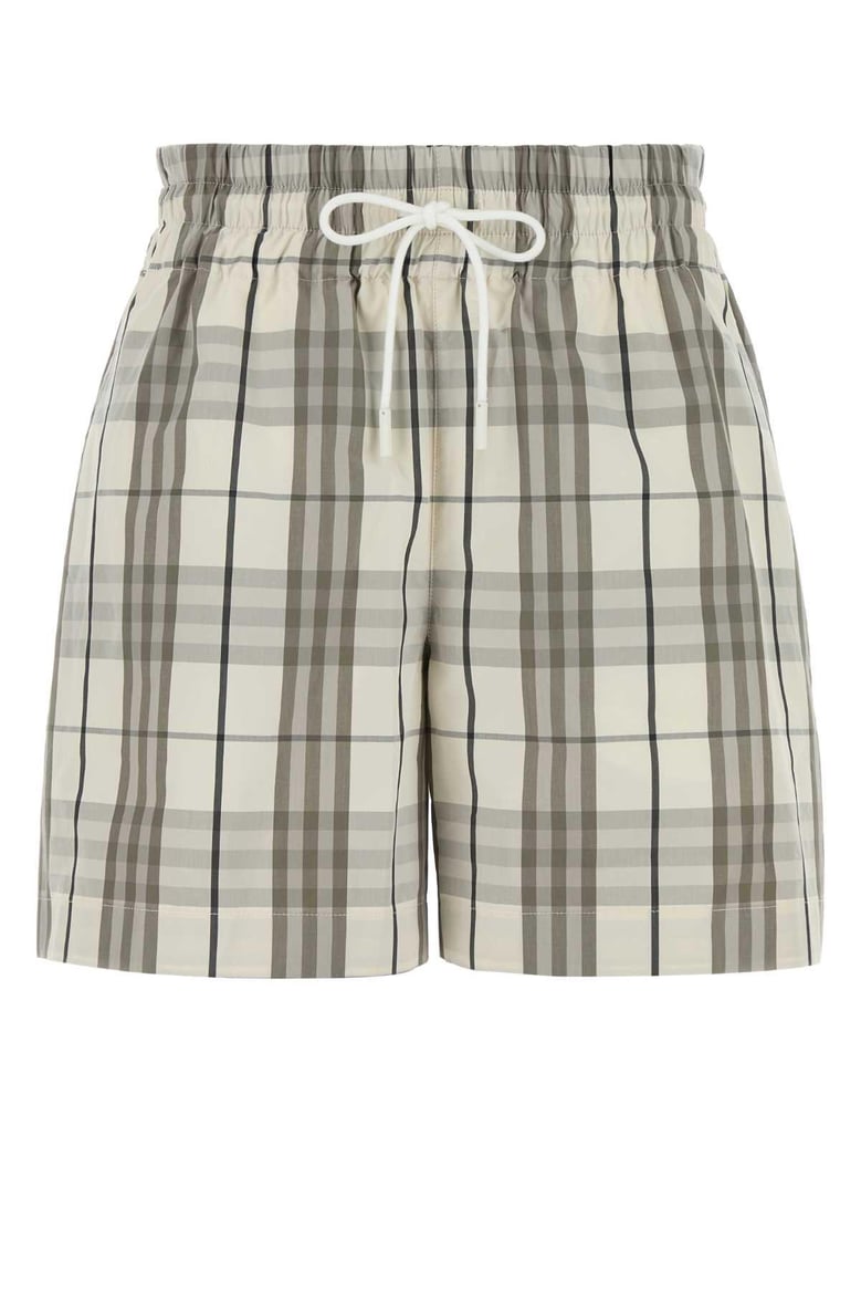 embroidered poplin shorts by Selfnex