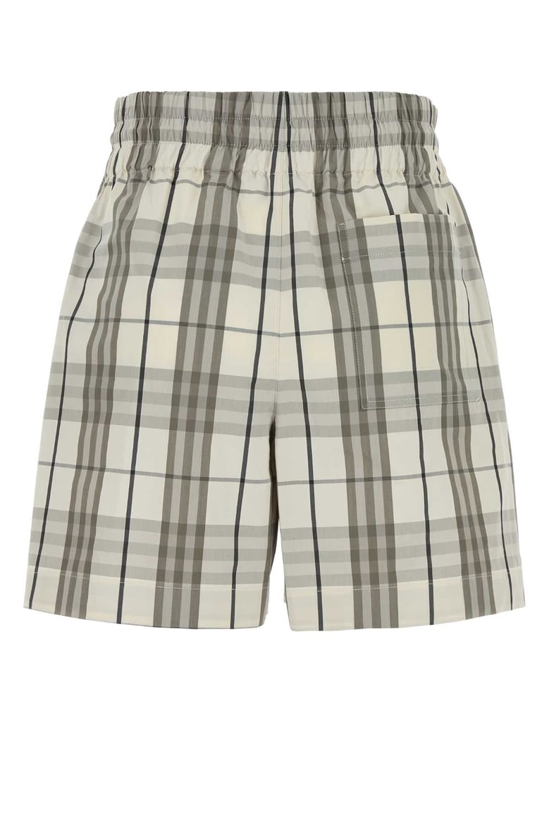 embroidered poplin shorts by Selfnex