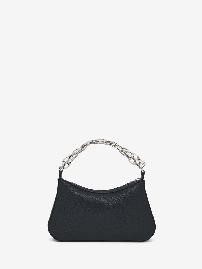 black leather mini t-bar handbag by Selfnex