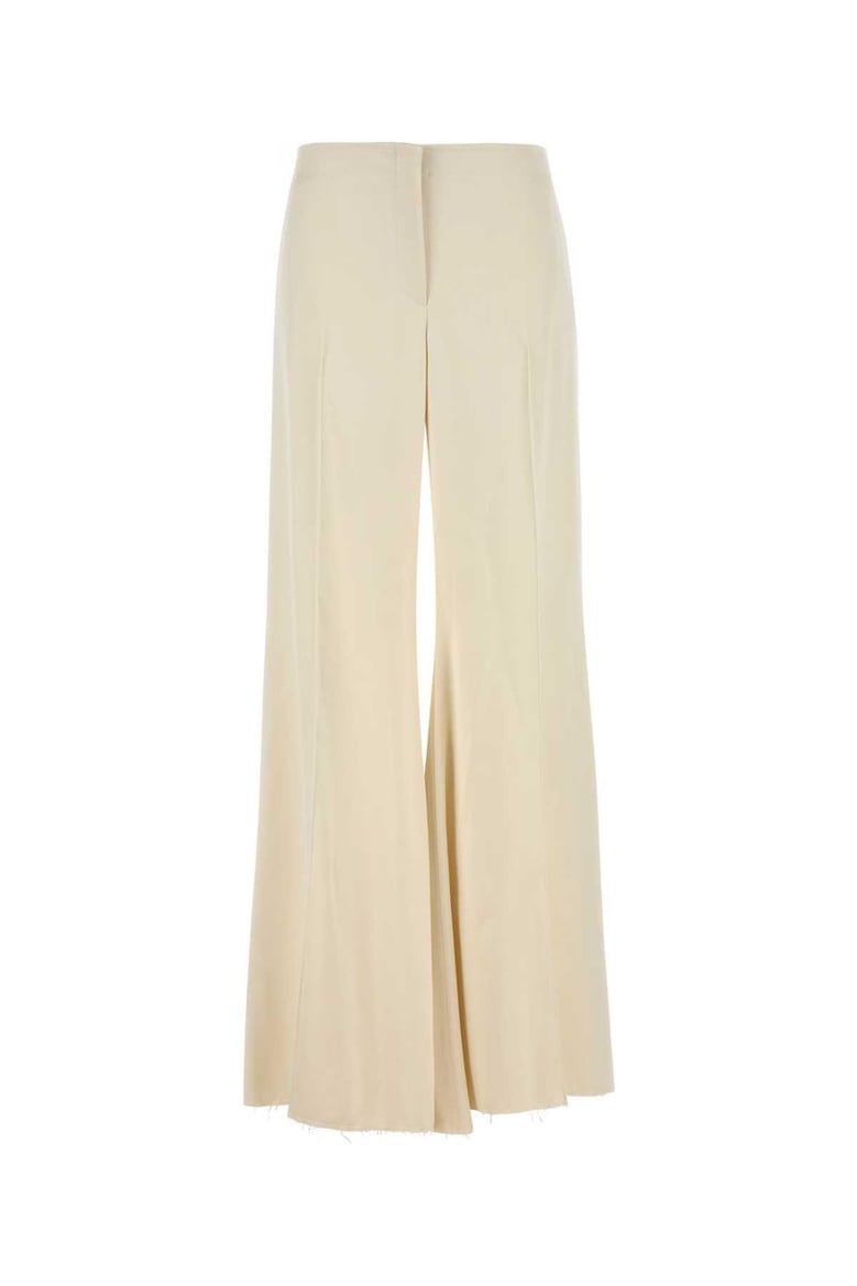 cream satin wide-leg pant by Selfnex