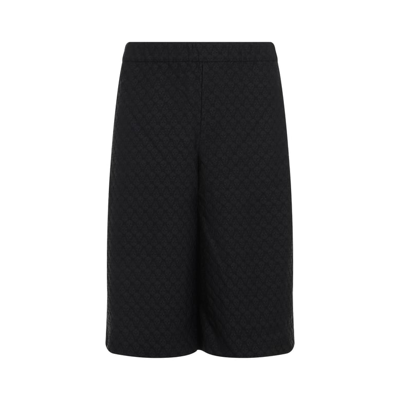 black viscose blend bermuda shorts by Selfnex
