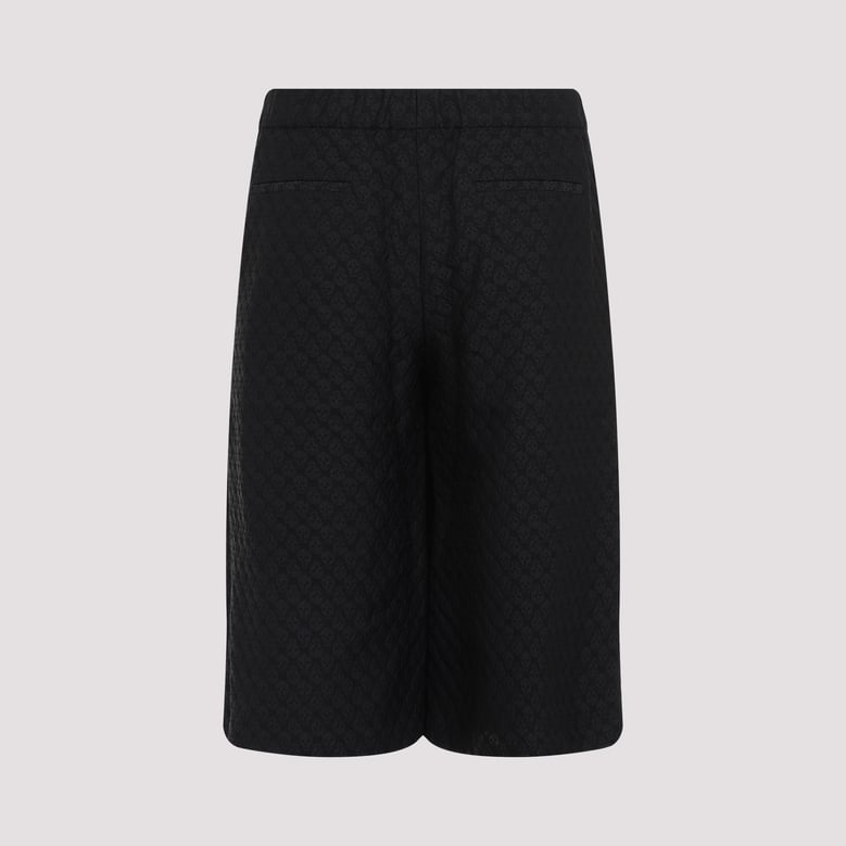 black viscose blend bermuda shorts by Selfnex