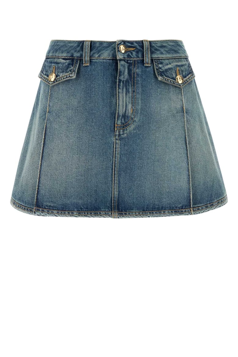 denim mini skirt by Selfnex