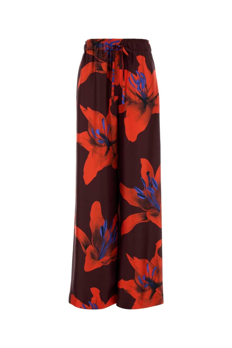 printed satin wide-leg pant by Selfnex