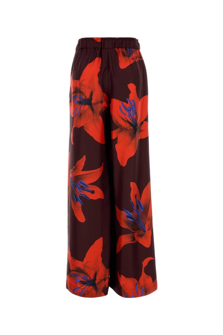 printed satin wide-leg pant by Selfnex
