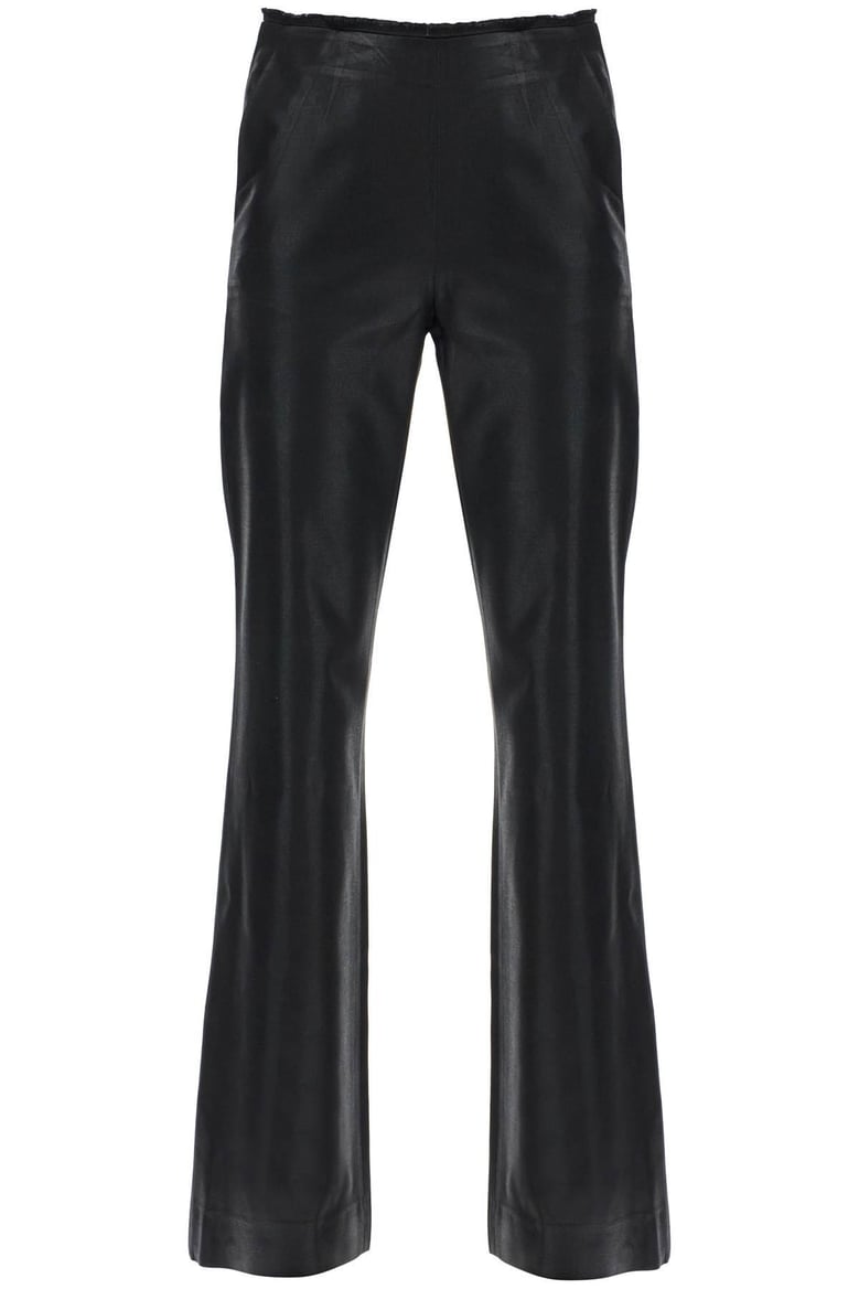 black polyester blend p-lumys pant by Selfnex