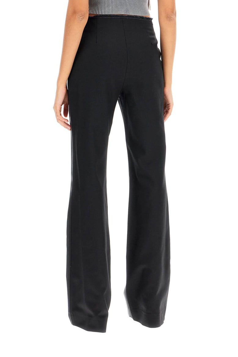 black polyester blend p-lumys pant by Selfnex