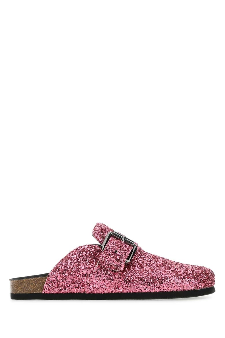 pink glitters slippers by Selfnex