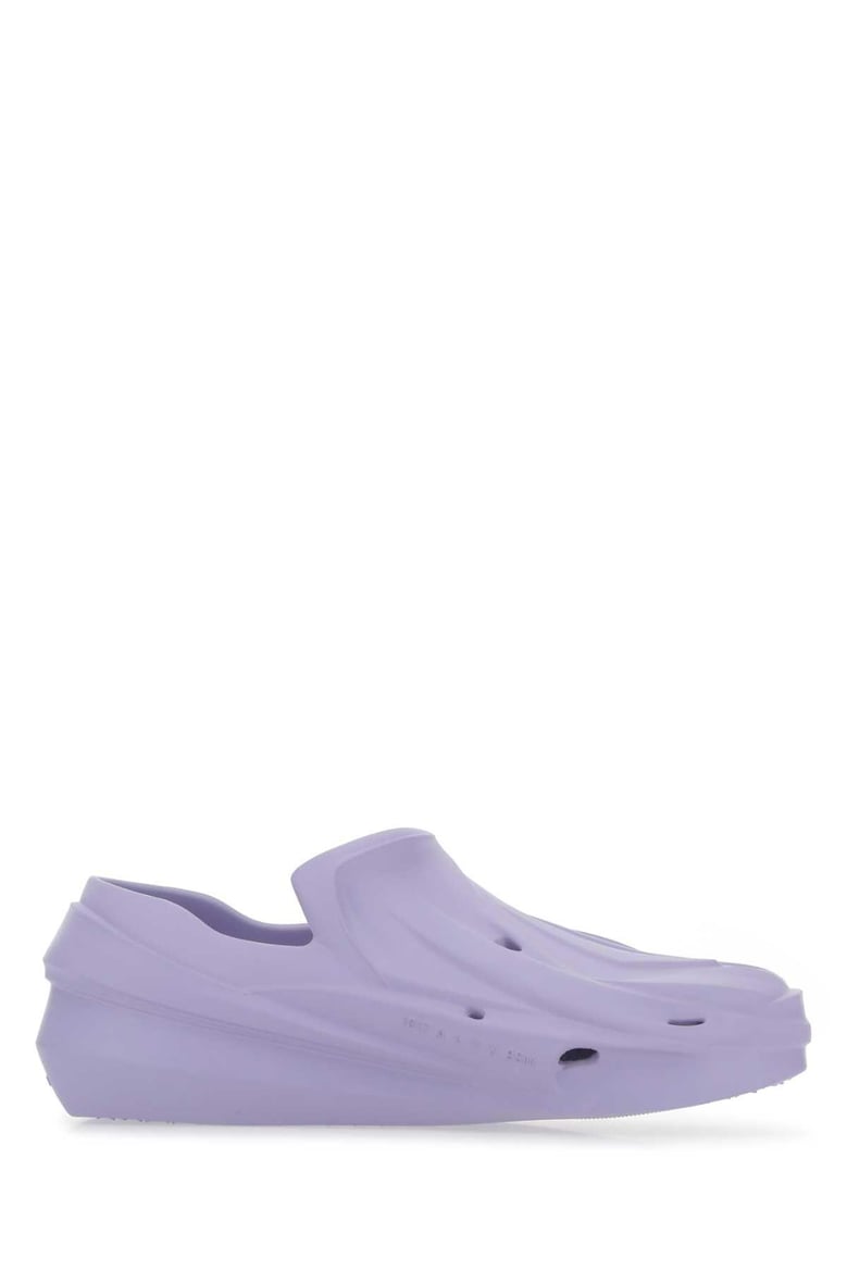 lilac rubber mono slip ons by Selfnex