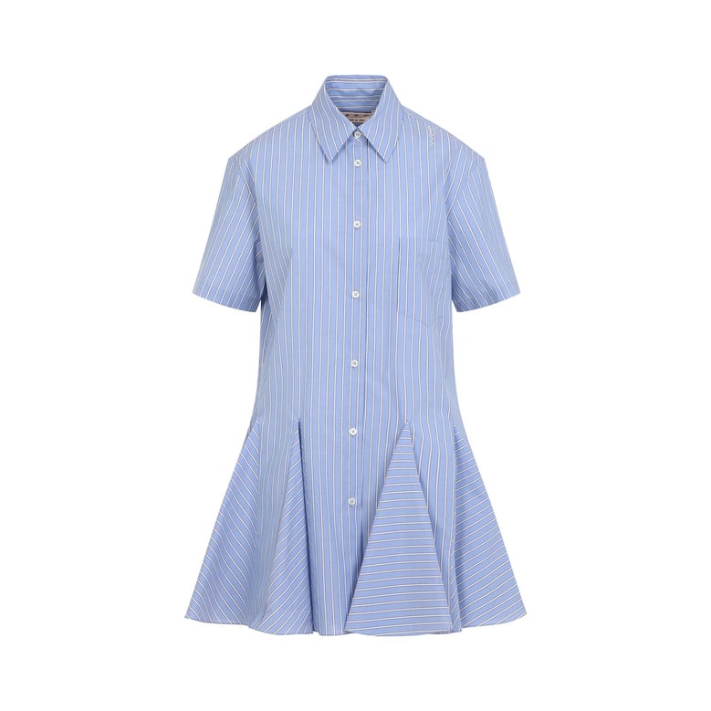 embroidered poplin shirt dress by Selfnex