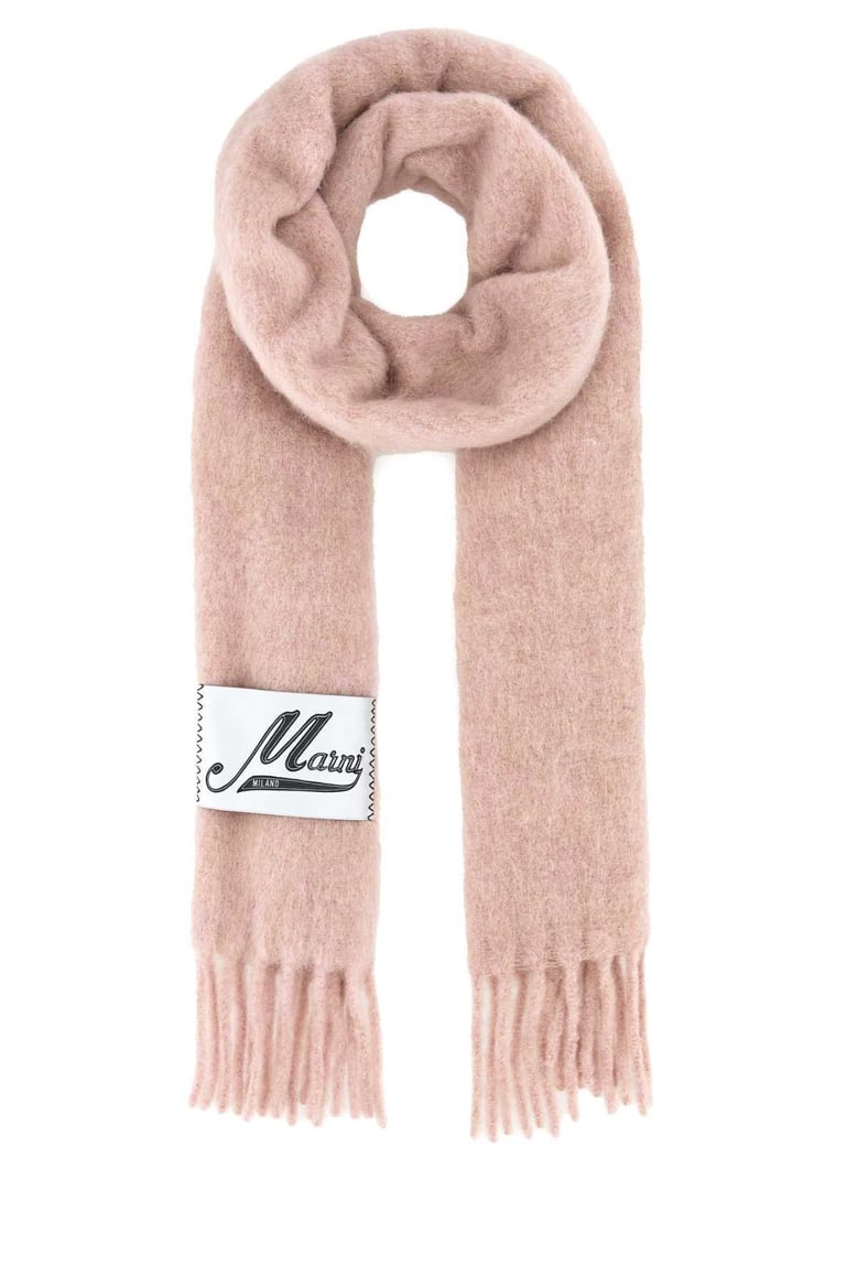 pink alpaca blend scarf by Selfnex