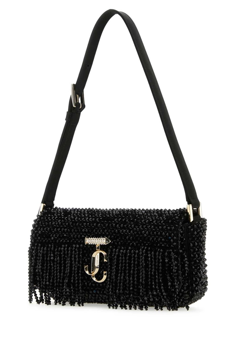 black satin mini avenue shoulder bag by Selfnex