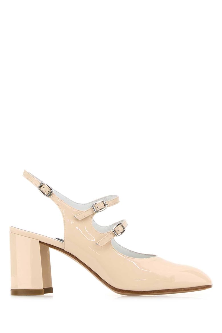 sand leather banana pumps by Selfnex