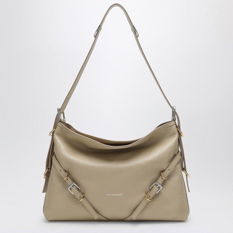 sand leather medium voyou shoulder bag by Selfnex
