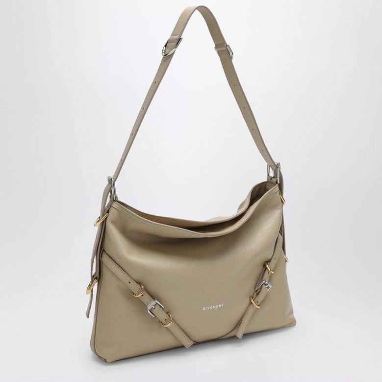 sand leather medium voyou shoulder bag by Selfnex