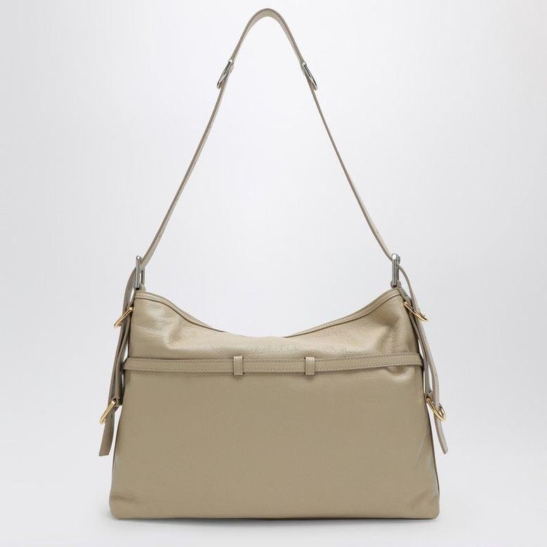 sand leather medium voyou shoulder bag by Selfnex