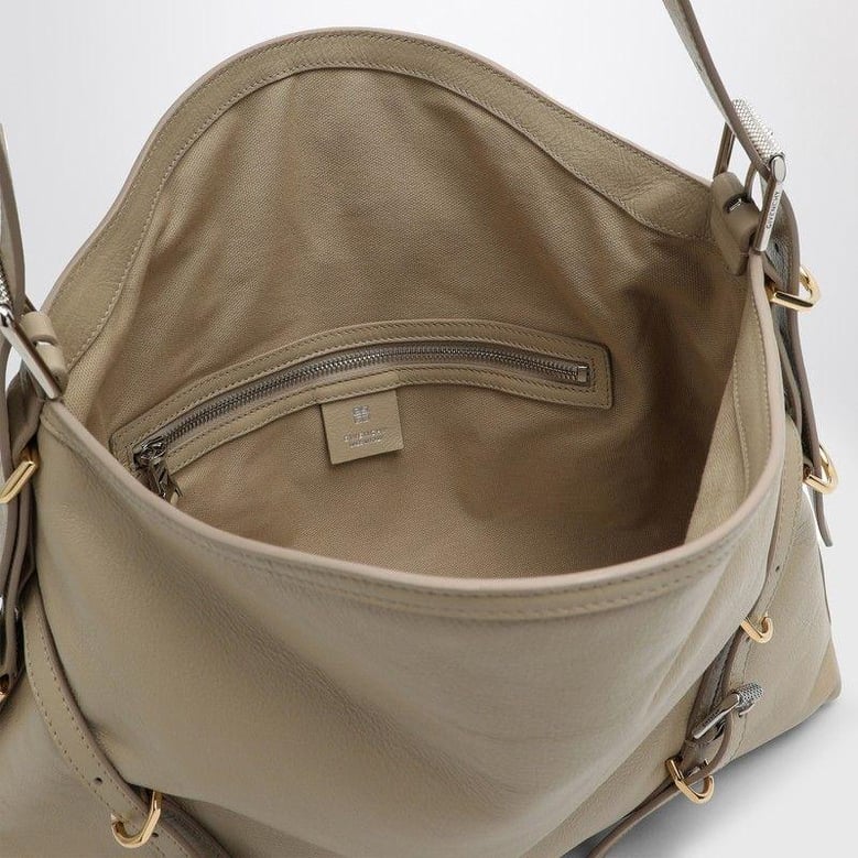 sand leather medium voyou shoulder bag by Selfnex