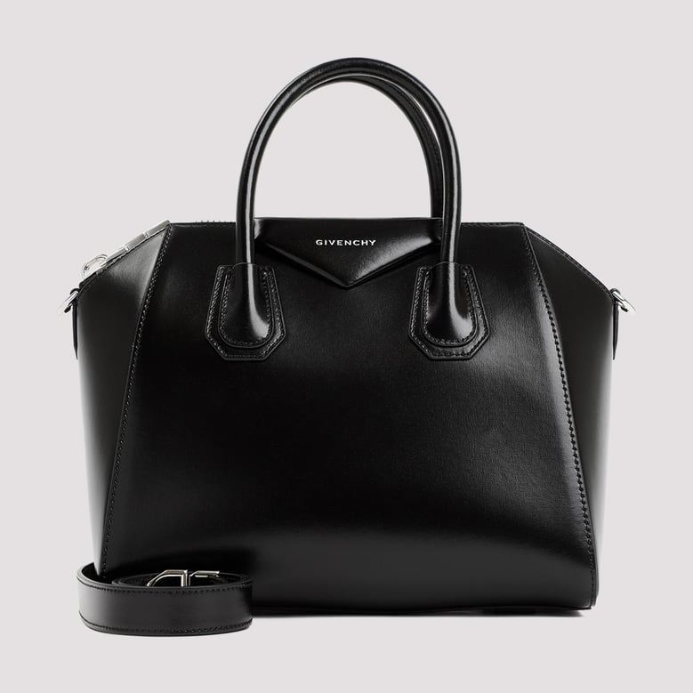 black leather small antigona handbag by Selfnex