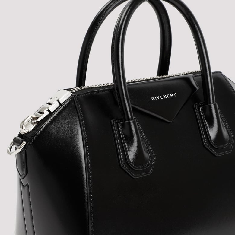 black leather small antigona handbag by Selfnex