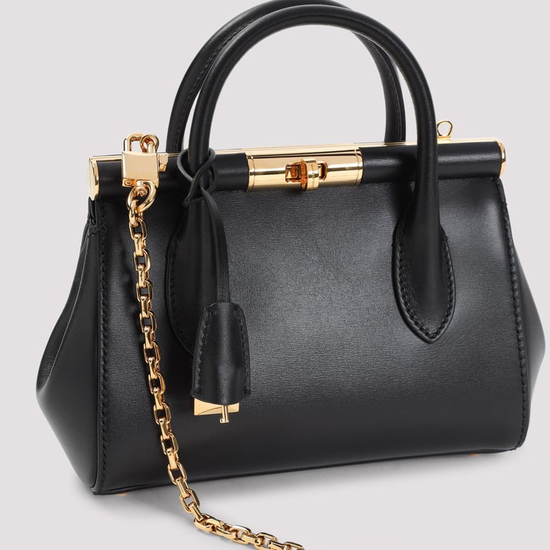 black leather marlene handbag by Selfnex