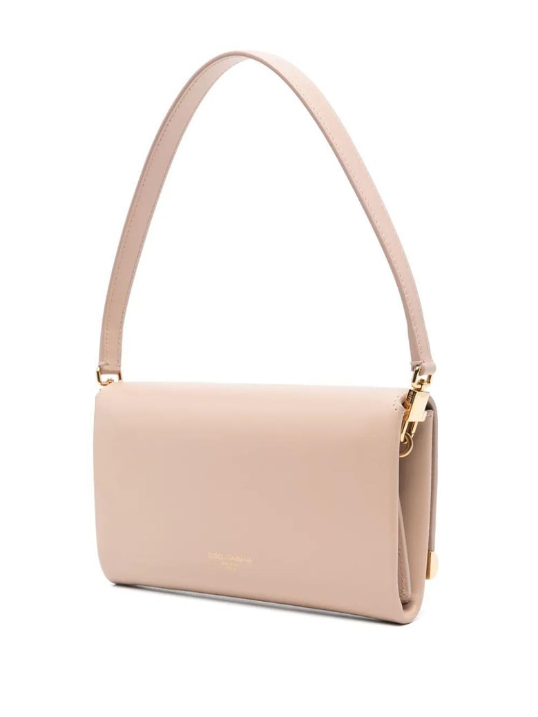 powder pink leather marlene clutch by Selfnex