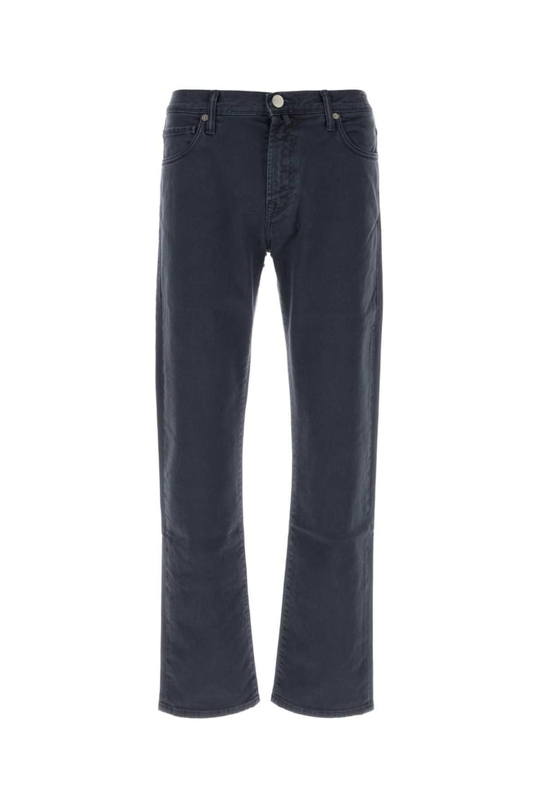 navy blue stretch denim jeans by Selfnex