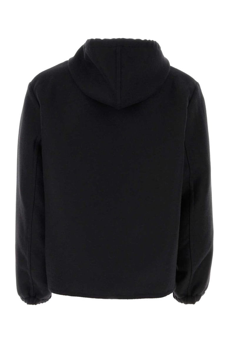 black wool blend sweatshirt by Selfnex