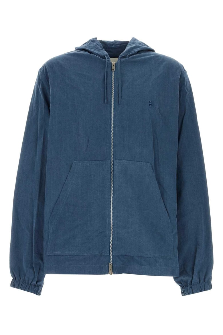 air force blue cotton jacket by Selfnex