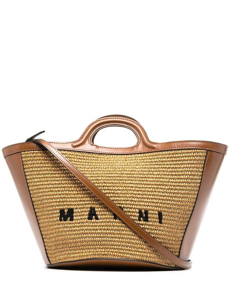 two-tone leather and raffia small tropicalia summer handbag by Selfnex