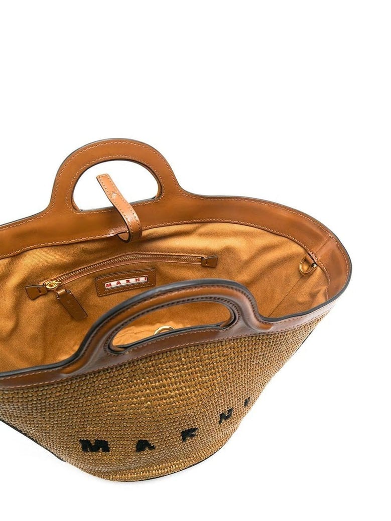 two-tone leather and raffia small tropicalia summer handbag by Selfnex