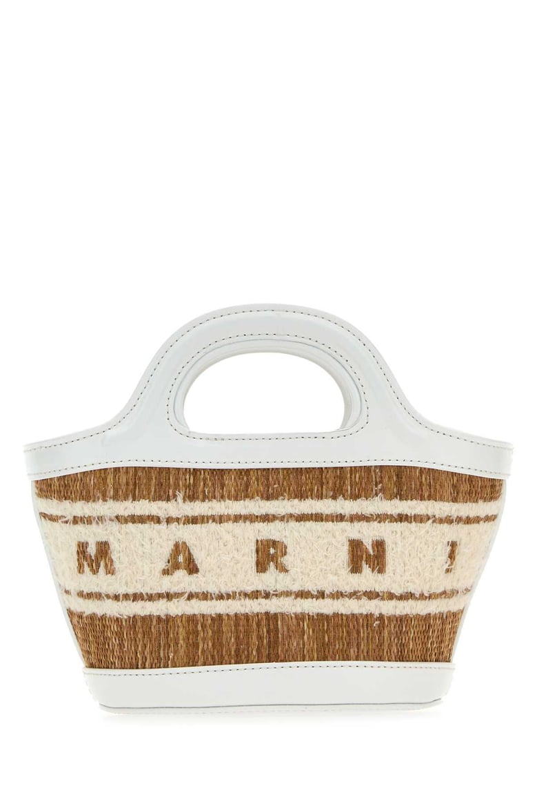 two-tone raffia and leather micro tropicalia summer handbag by Selfnex