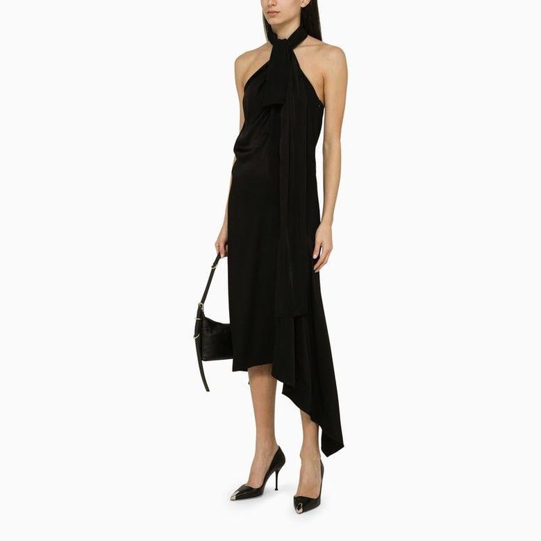 black crepe dress by Selfnex