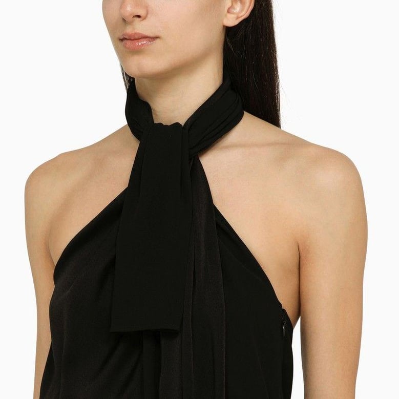 black crepe dress by Selfnex